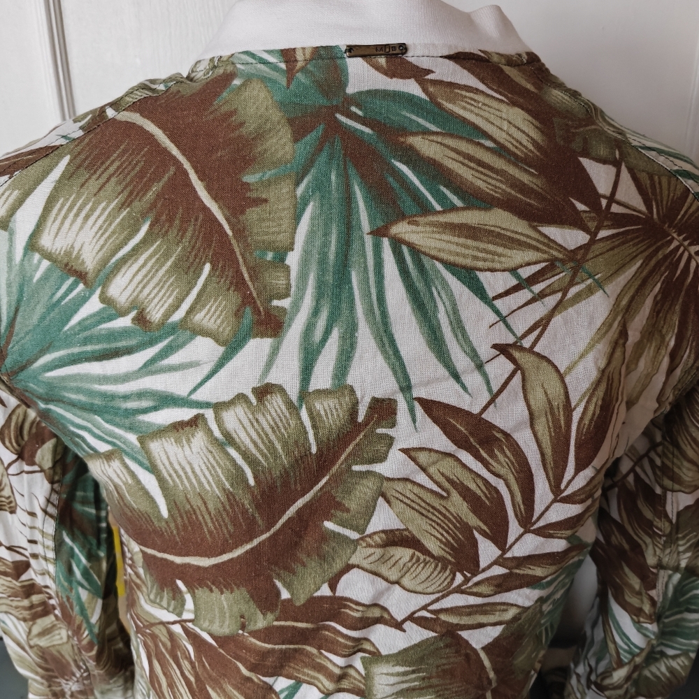 Jungle safari leaf print bomber jacket - Size Small - vacation, resort, summer - Picture 5 of 12